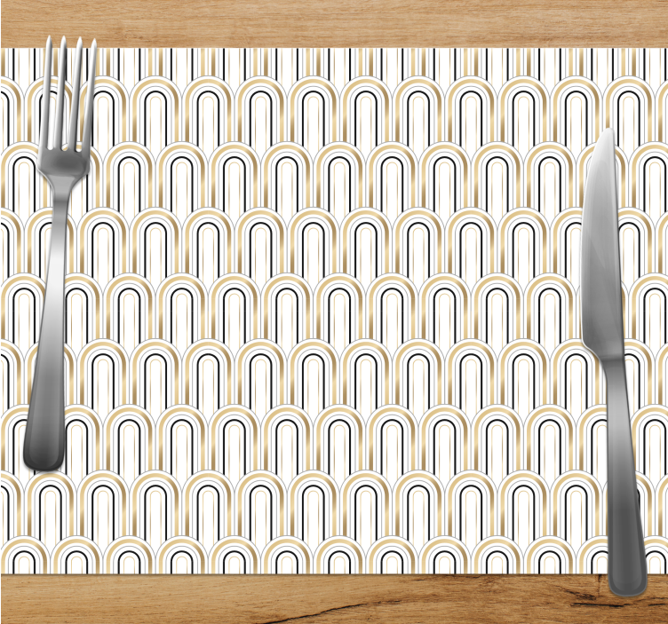 Set de table moderne motifs de lignes courbes - TenStickers