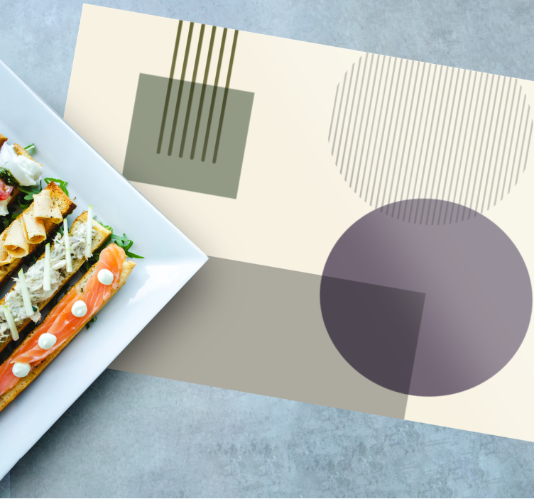 Set de table moderne motifs formes géométriques - TenStickers