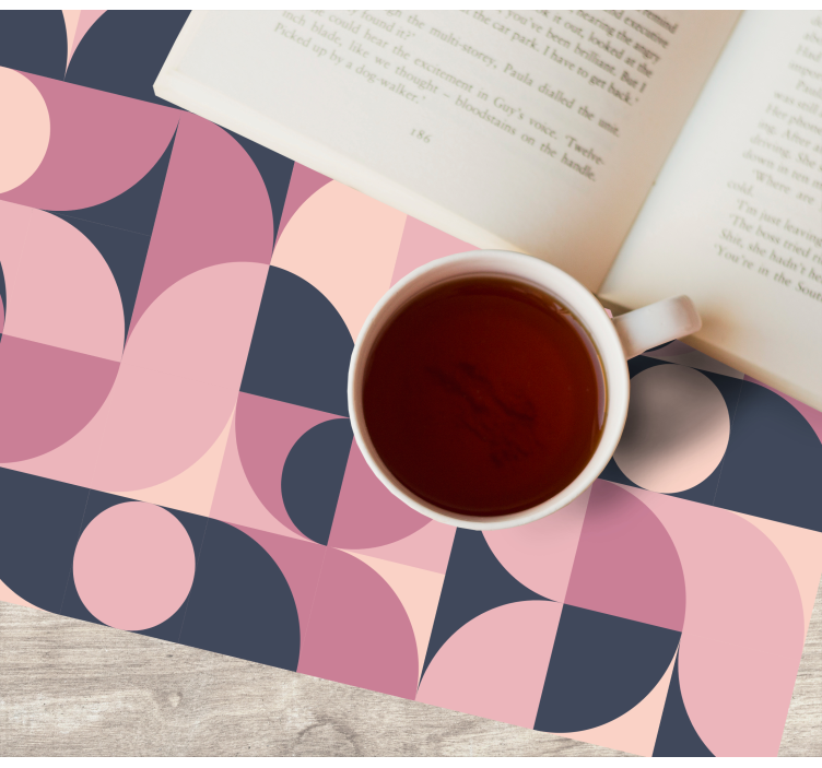 Set de table moderne motifs géométriques courbés - TenStickers