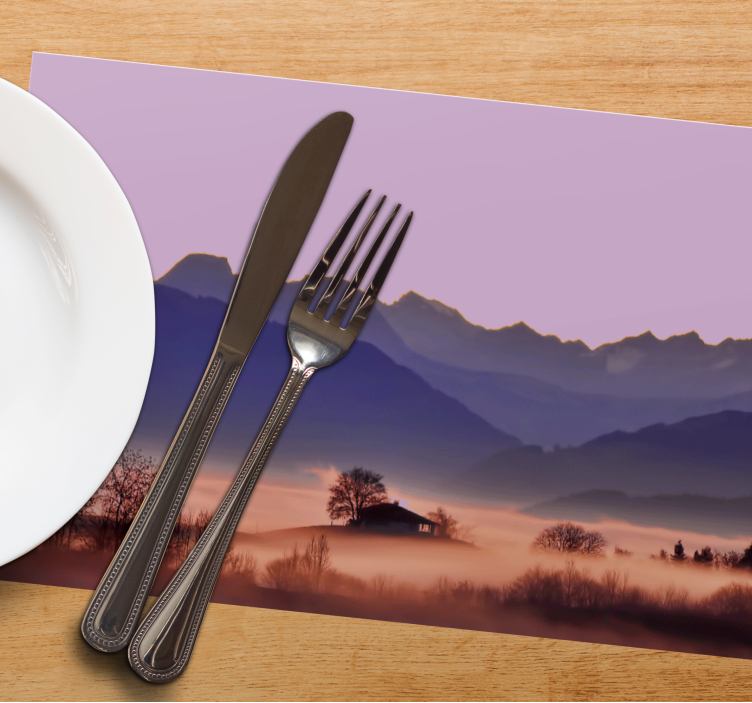 Set de table moderne paysage de montagne apaisant - TenStickers