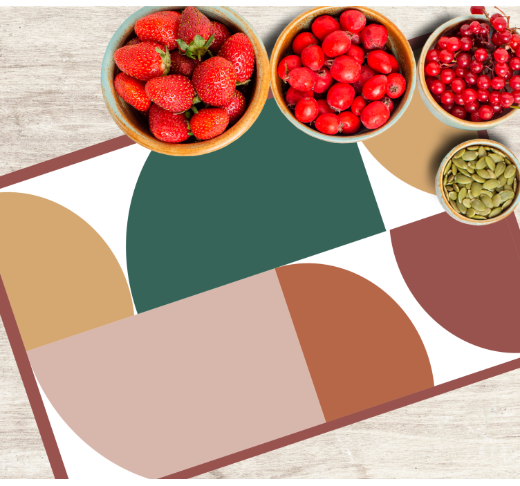 Set de table moderne segments de couleur géométriques - TenStickers