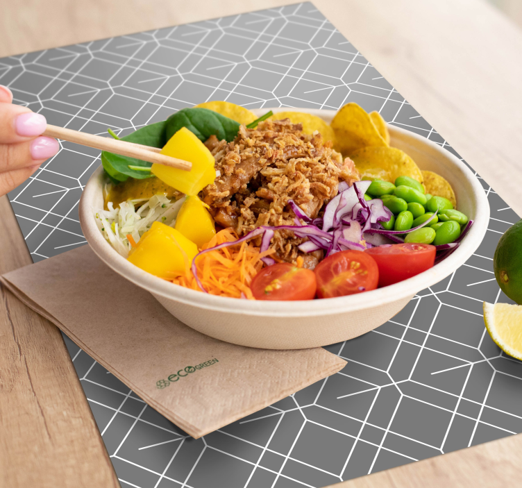 Set de table moderne surface géométrique élégante - TenStickers