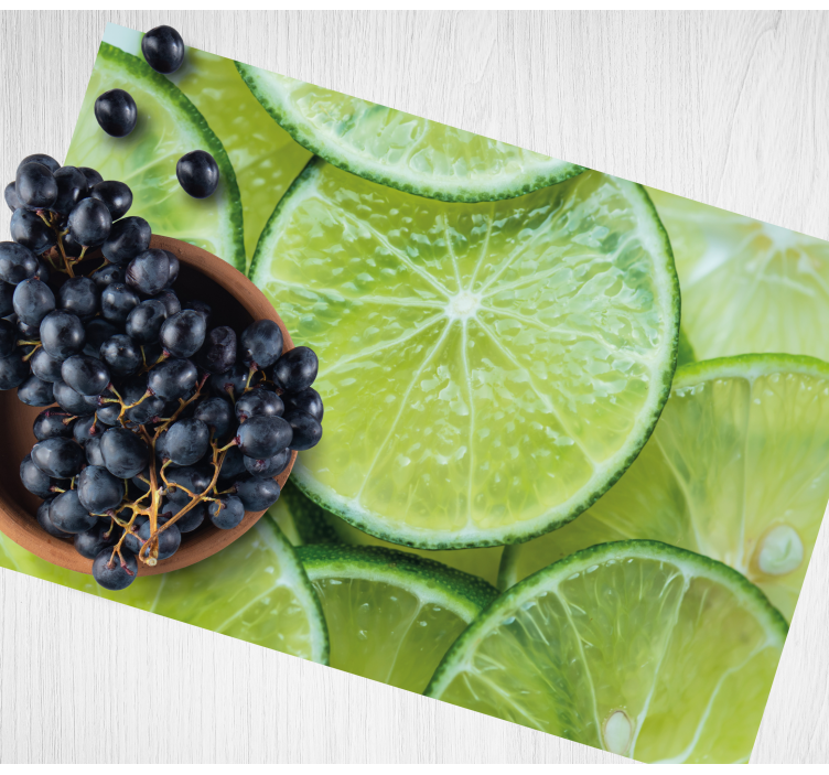 Set de table moderne tranches de citron vert juteuses - TenStickers