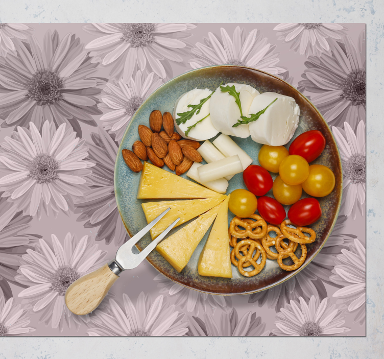 Set de table motif assiette floral - TenStickers