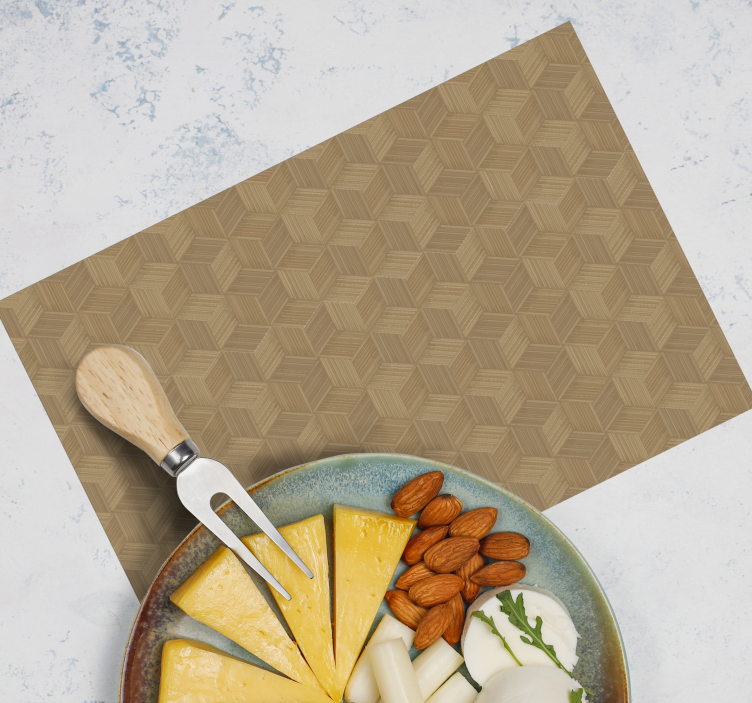 Set de table motif bois hexagonal - TenStickers