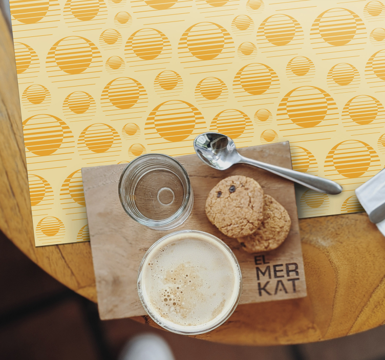 Set de table motif cercle rayé - TenStickers