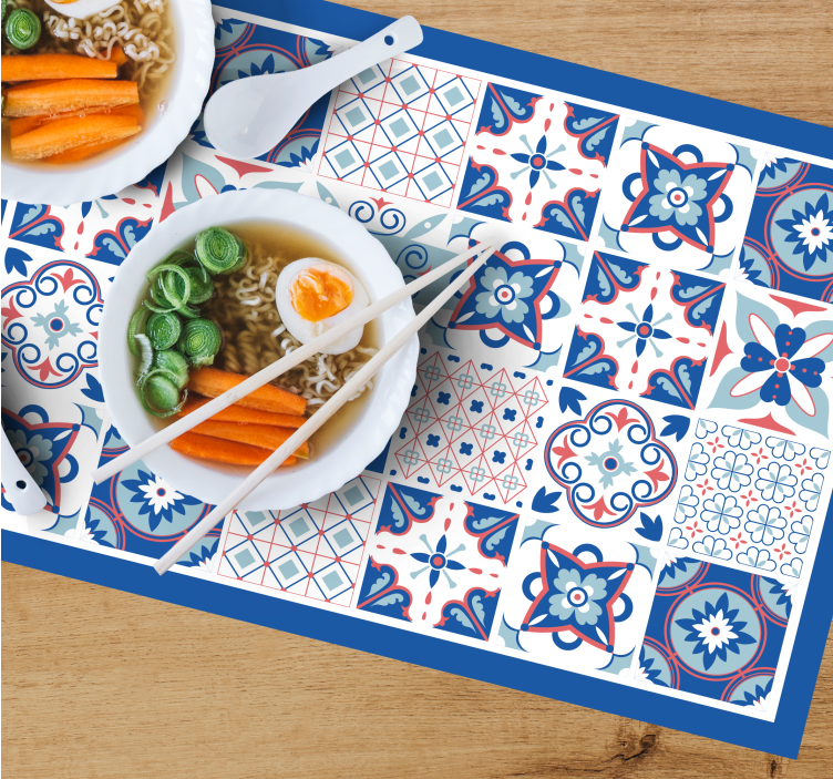Set de table motif de carreaux complexe - TenStickers