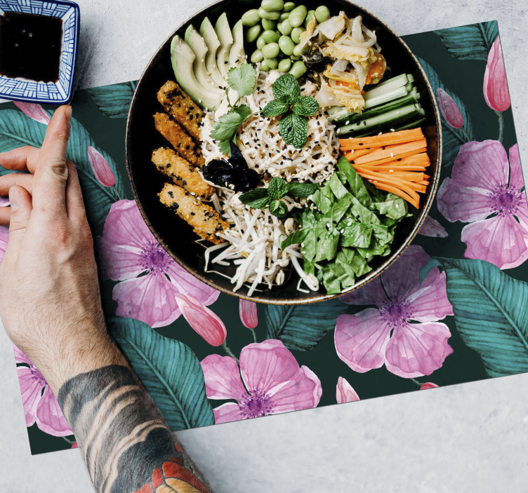 Set de table motif floral tropical - TenStickers