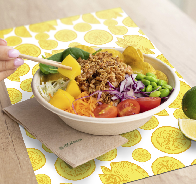 Set de table motif tranche de citron - TenStickers