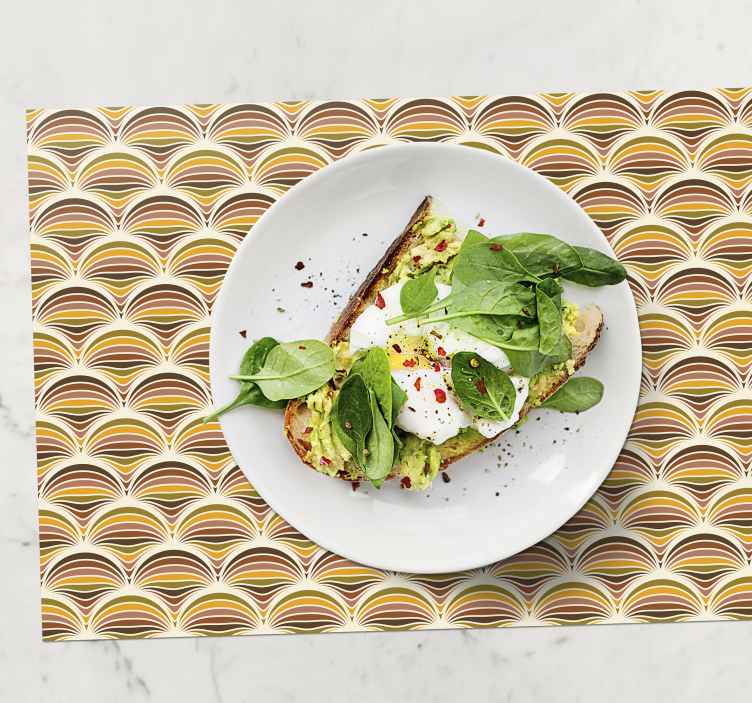 Set de table motif vagues courbées - TenStickers