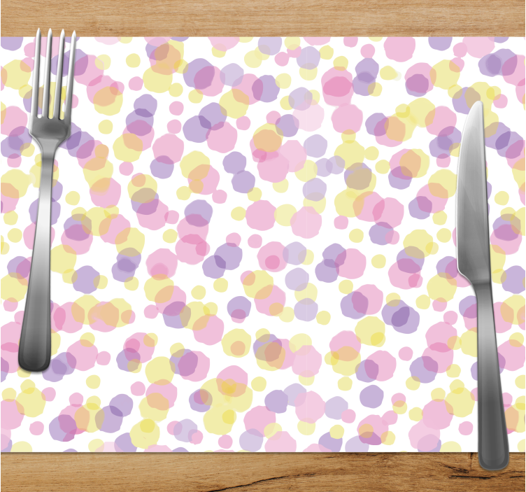 Set de table motifs abstraits colorés - TenStickers