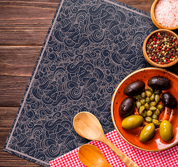 Set de table motifs de lignes tourbillonnantes - TenStickers