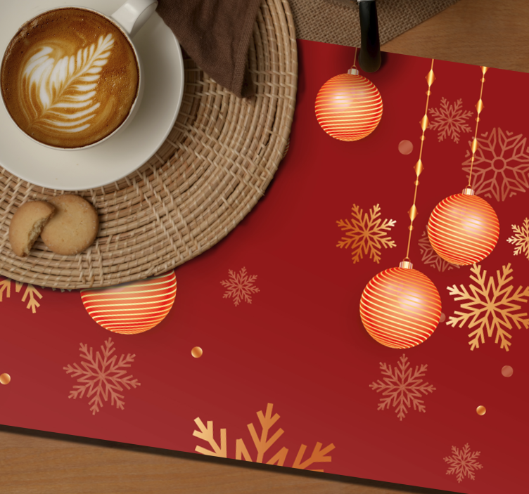 Set de table noël boules de noël ornementales - TenStickers