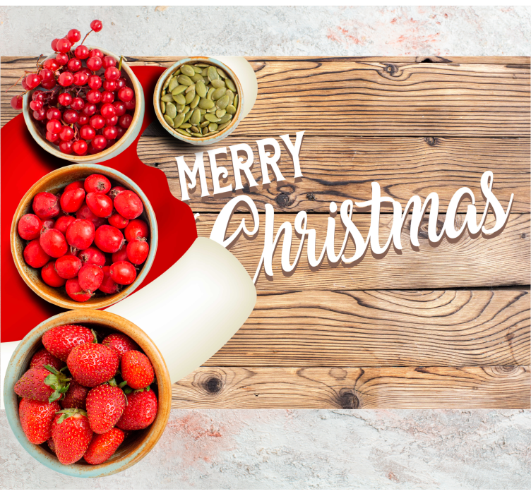 Set de table noël chapeau de père noël festif - TenStickers