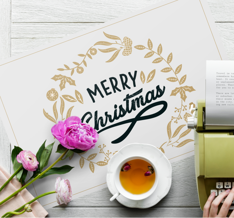 Set de table noël couronne de noël - TenStickers