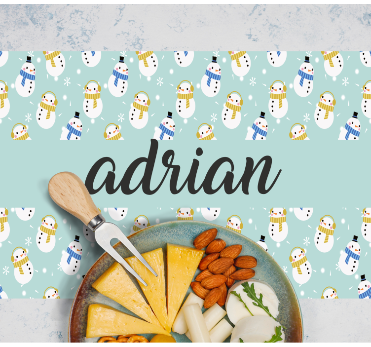 Set de table noël design personnalisé bonhomme de neige - TenStickers