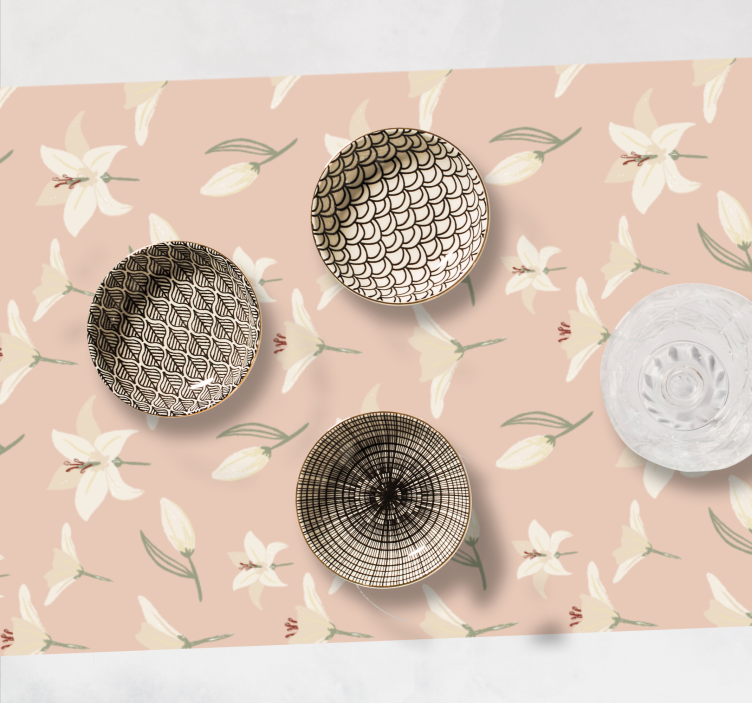 Set de table noël en lin floral - TenStickers