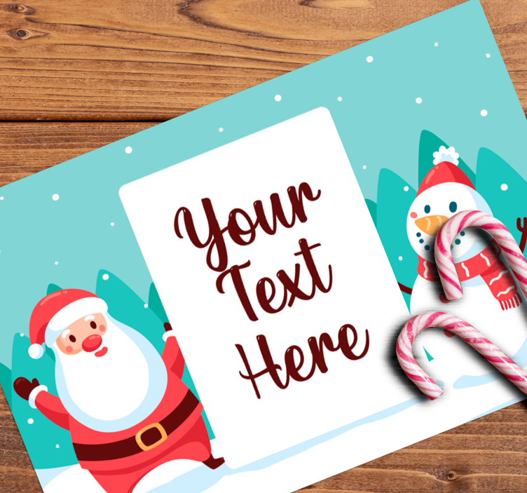 Set de table noël père noël et bonhomme de neige - TenStickers