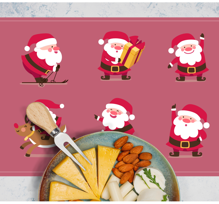 Set de table noël personnages du père noël - TenStickers