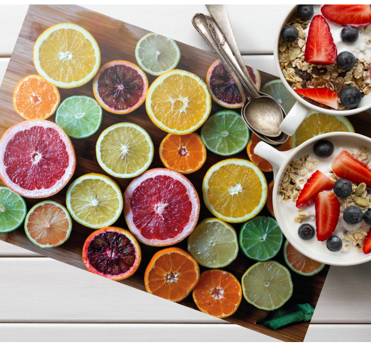 Set de table original arrangement de fruits citrus - TenStickers