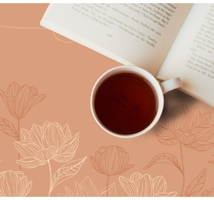 Set de table original arrangement floral de thé - TenStickers