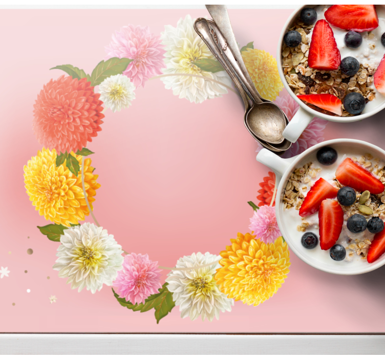 Set de table original cercle floral accentué - TenStickers