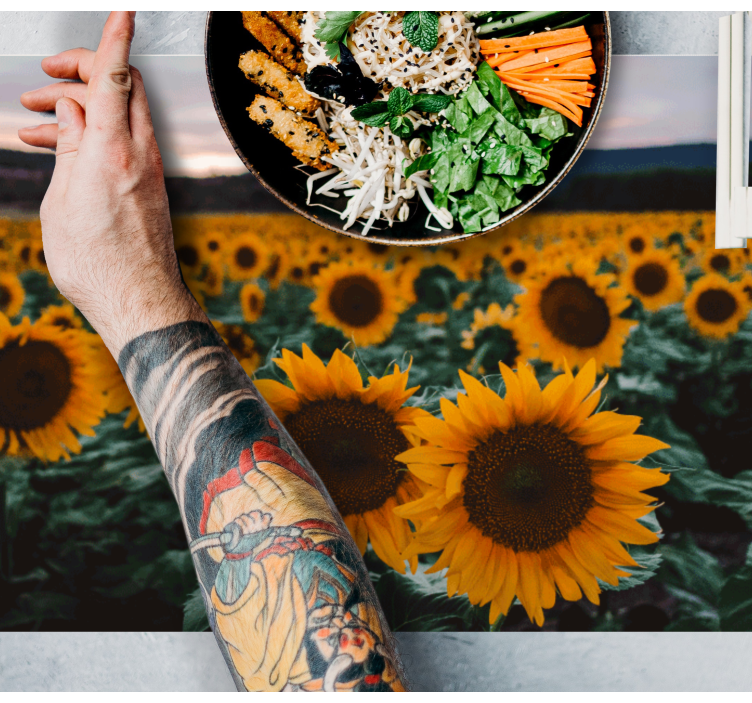 Set de table original champ de tournesols - TenStickers