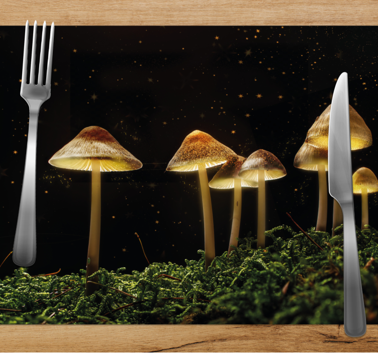 Set de table original champignons de nuit - TenStickers