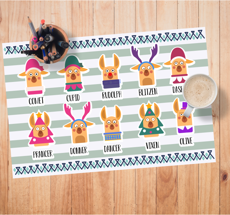 Set de table original collection de personnages renne - TenStickers