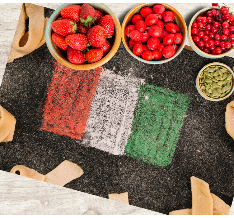 Set de table original drapeau italien cuisine - TenStickers