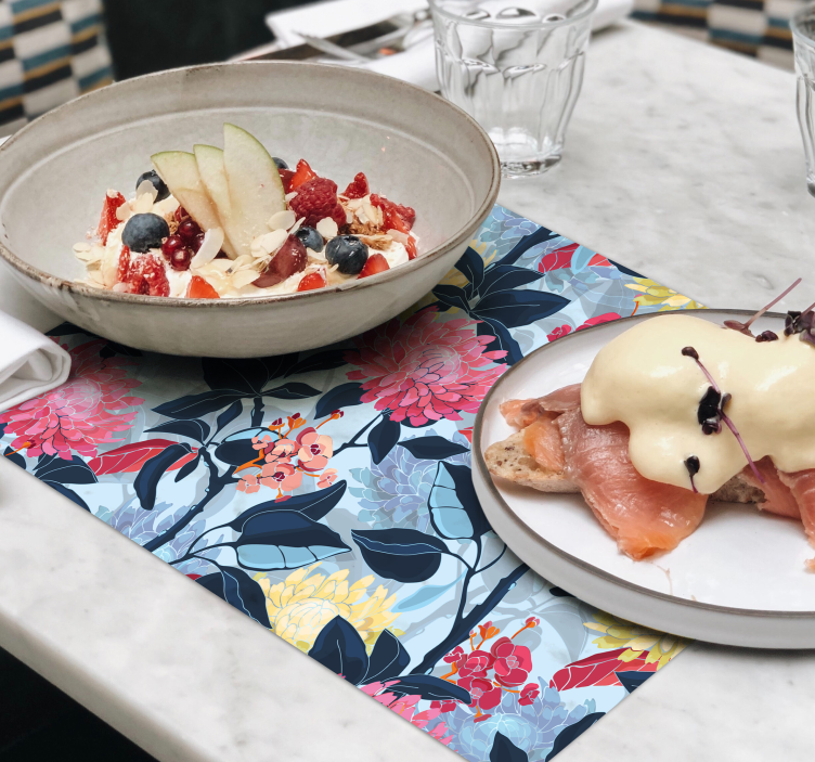 Set de table original Élégance du motif floral - TenStickers