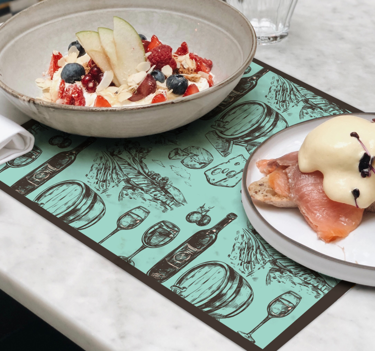 Set de table original Éléments de cuisine vintage - TenStickers