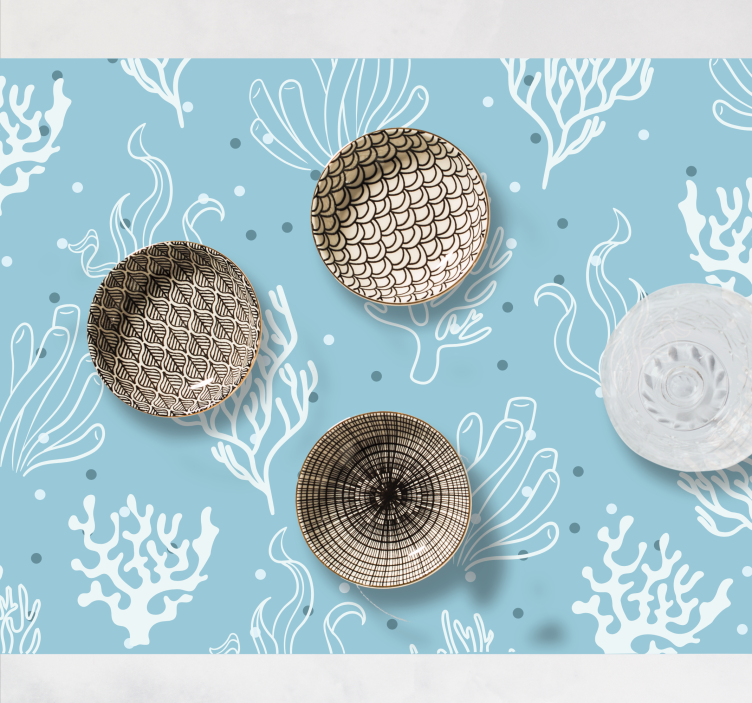 Set de table original ensemble de bols corail - TenStickers