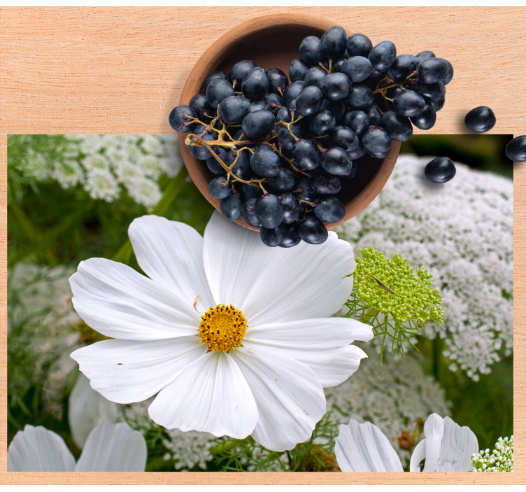 Set de table original fleur blanche Élégante - TenStickers