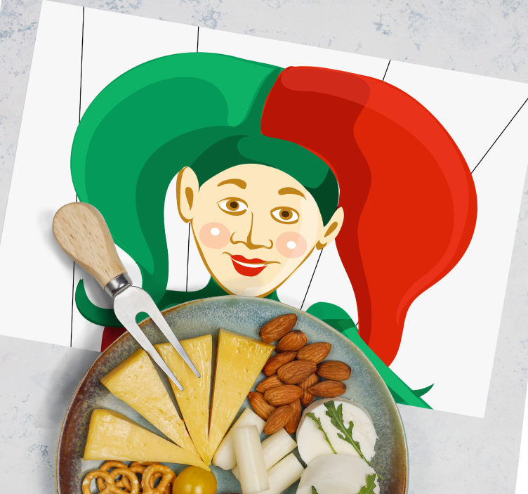 Set de table original illustration de personnage de fou - TenStickers