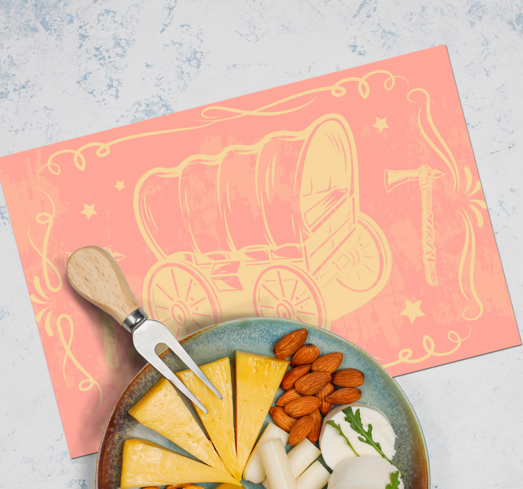 Set de table original illustration de wagon vintage - TenStickers