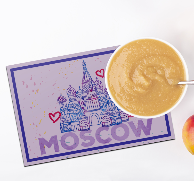 Set de table original illustration des monuments de moscou - TenStickers