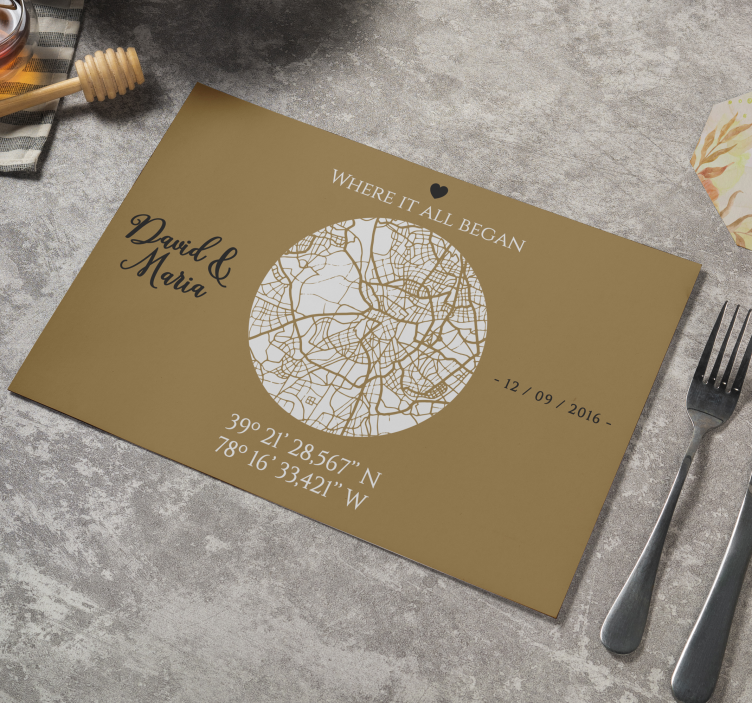 Set de table original Là où tout a commencé - TenStickers