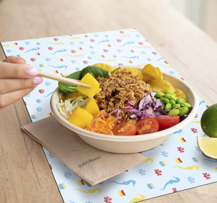 Set de table original motif aquatique coloré - TenStickers