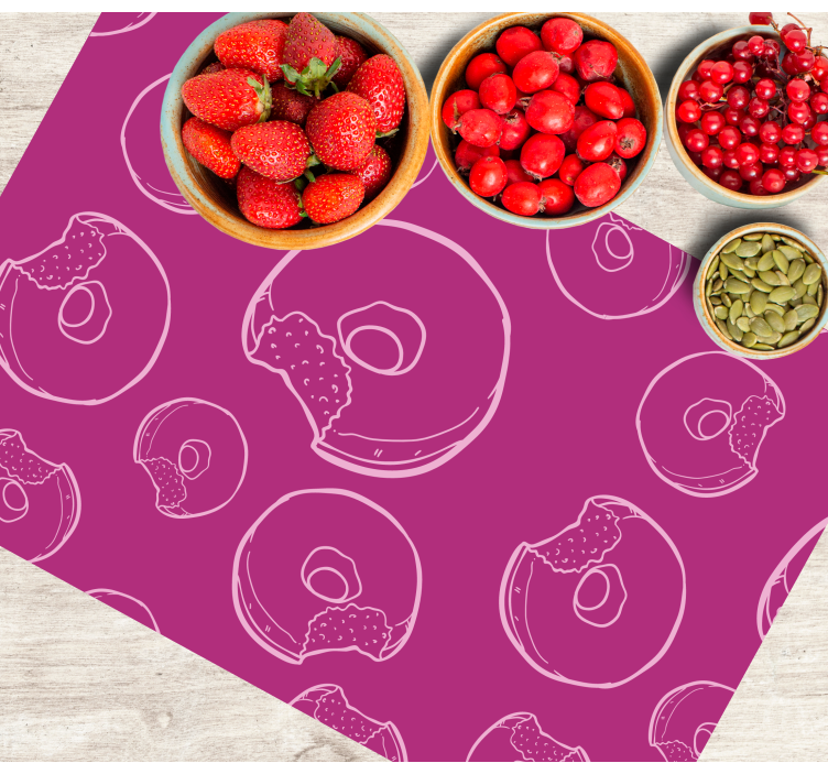 Set de table original motif beignets colorés - TenStickers