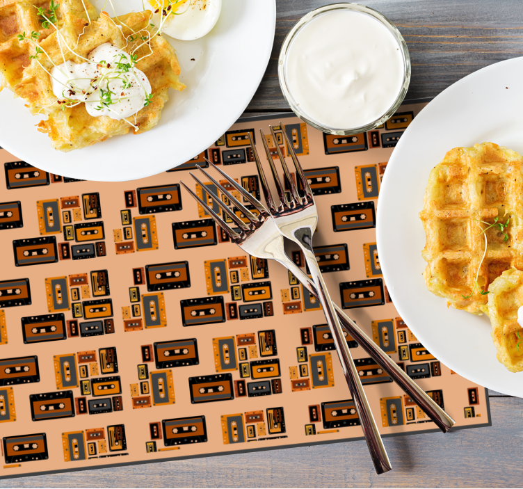 Set de table original motif cassette rétro - TenStickers