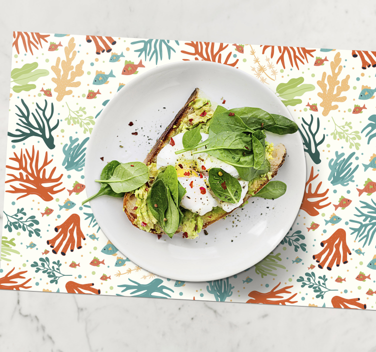 Set de table original motif corail vibrant - TenStickers