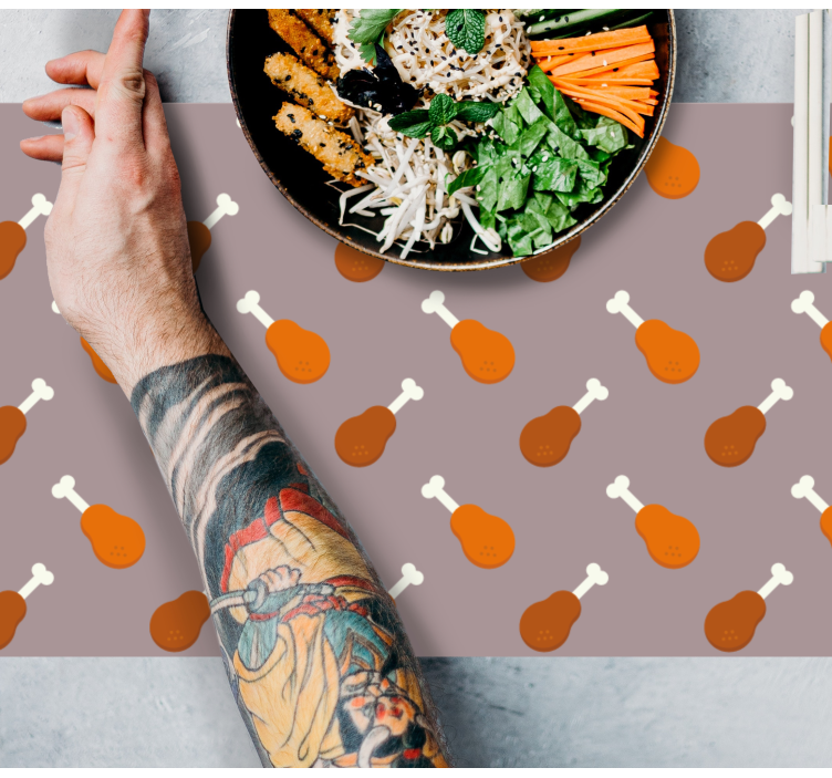 Set de table original motif cuisse de poulet - TenStickers