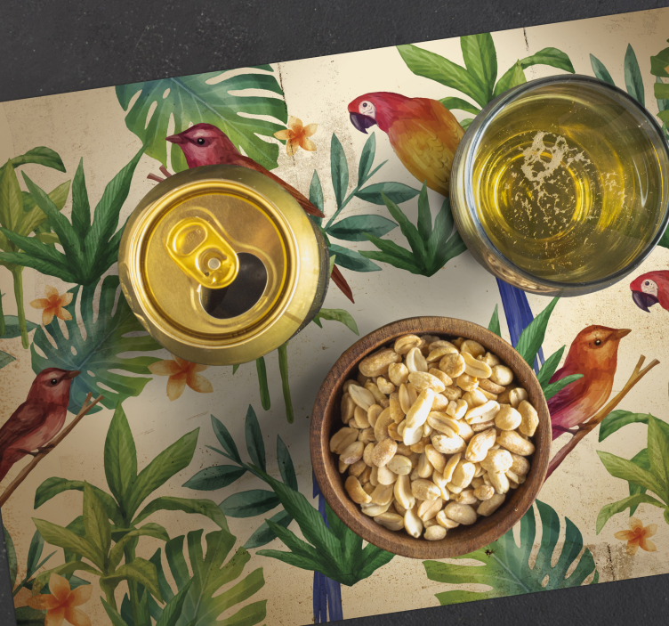 Set de table original motif de perroquets tropicaux - TenStickers
