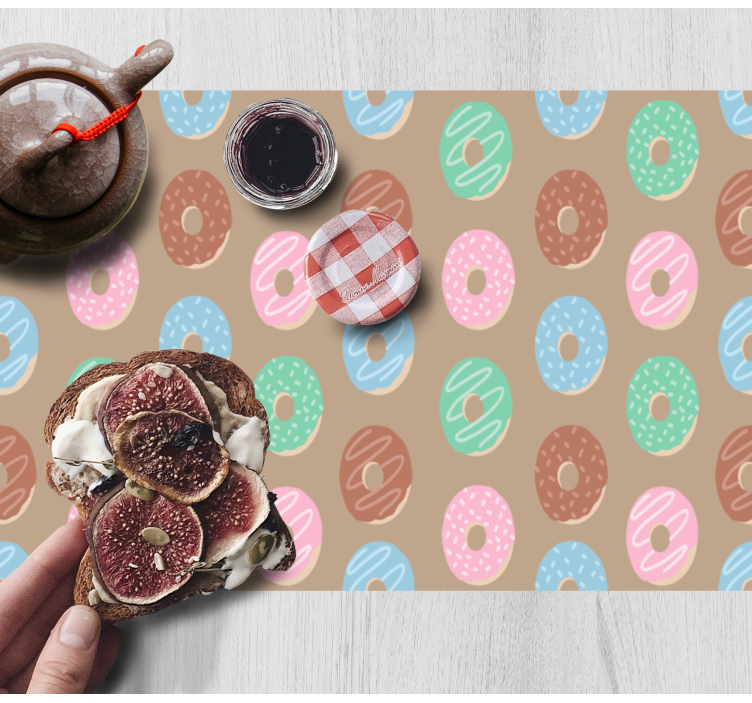 Set de table original motif donuts colorés - TenStickers