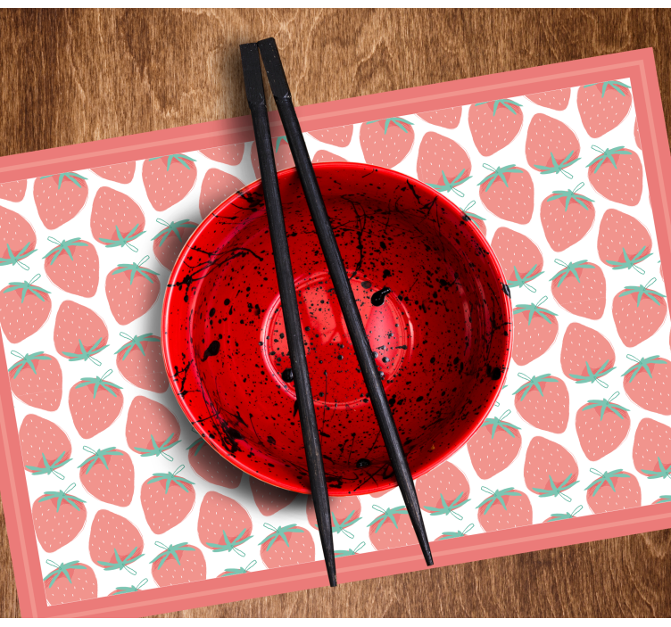 Set de table original motif fraises - TenStickers