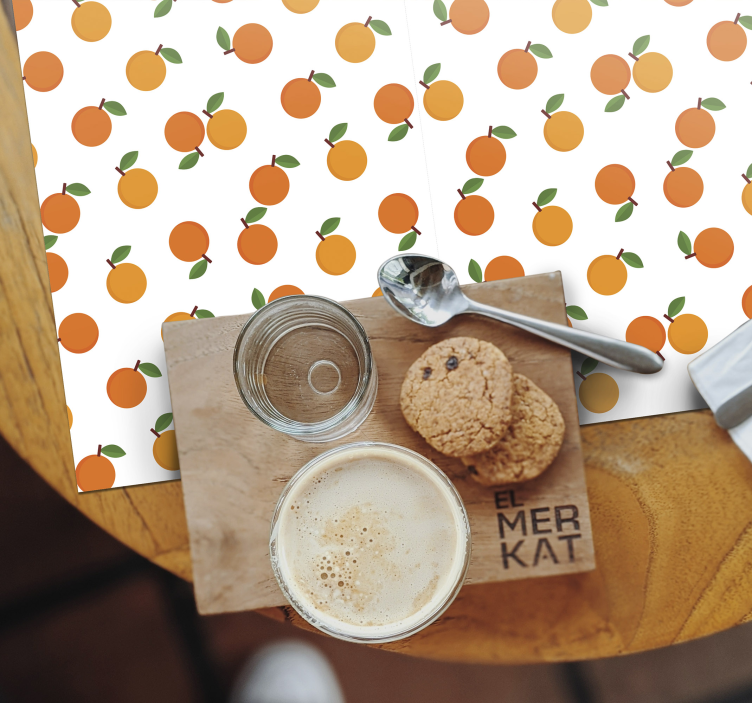 Set de table original motif fruits oranges - TenStickers