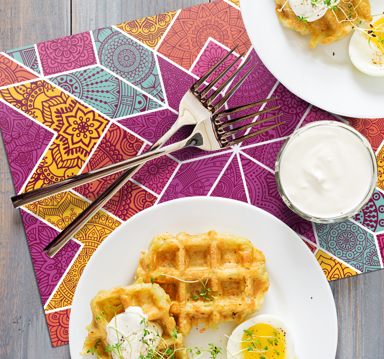 Set de table original motif géométrique coloré - TenStickers