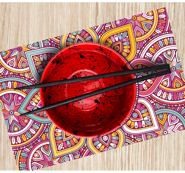 Set de table original motif mandala coloré - TenStickers