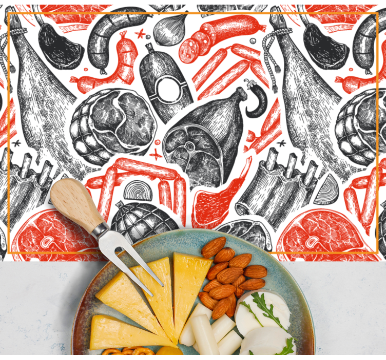 Set de table original motifs d'illustration alimentaire - TenStickers